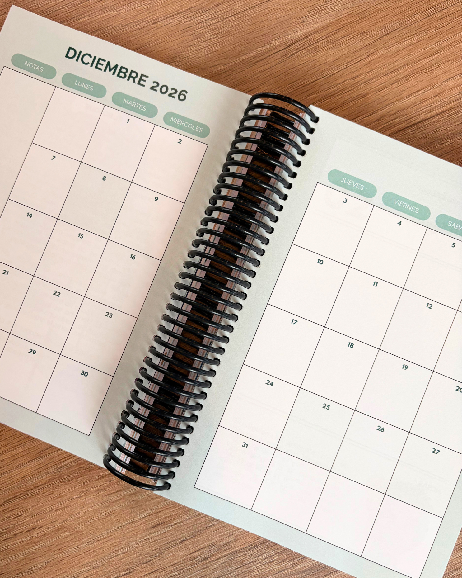 Vista mensual de la Agenda HL