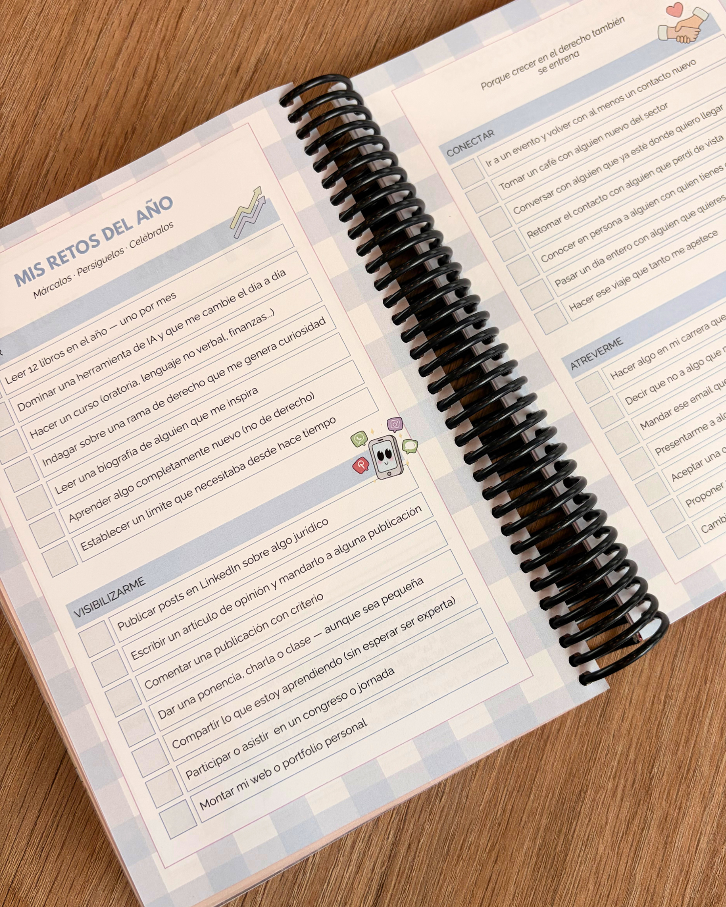Página de retos del año de la Agenda HL